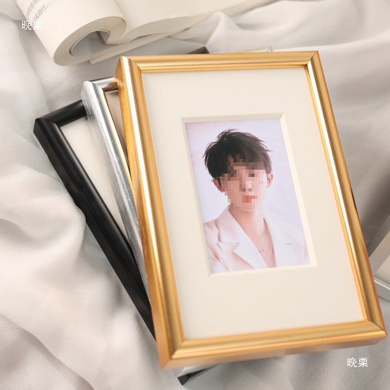 Signature Photo Protection 6inch Photo Frame Autographed Collection Aluminum Alloy Frame Table with Acid-Free Cardboard Photo Frame Photo Mounting