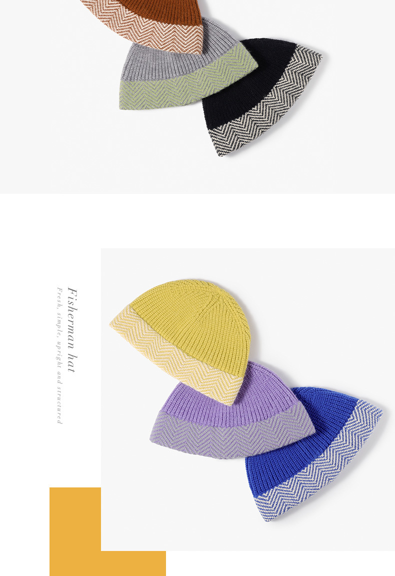 Warme, dicke Fischermütze aus Wolle für Herbst und Winter – ideal für kleine Damen. Modische Strickmütze für kalte Tage._voghion.com