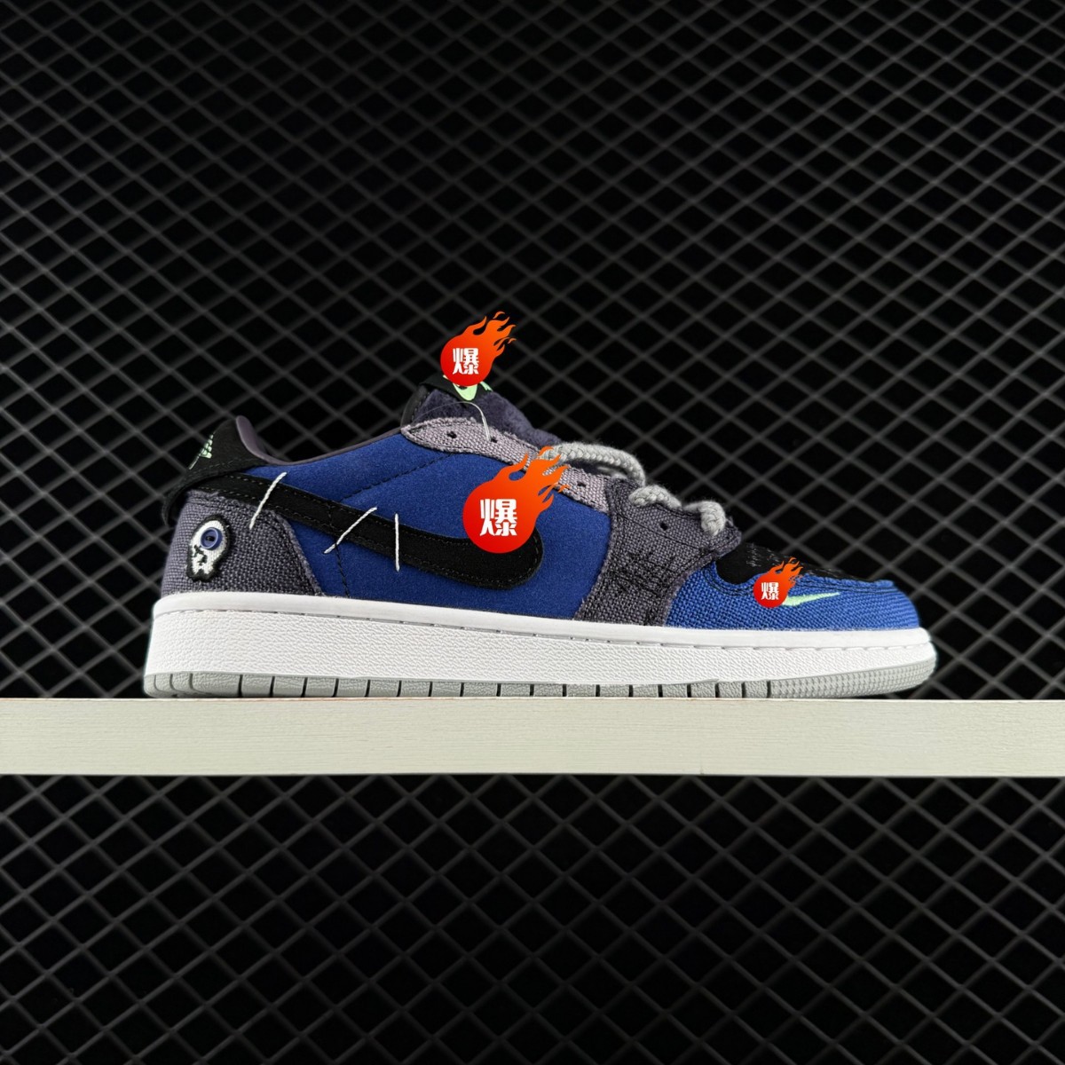 Joe 1Air Aj 1 Low Low-Top Retro Cultural Patchwork Men's and Women's Trendy Casual Sports Basketball Sneakers