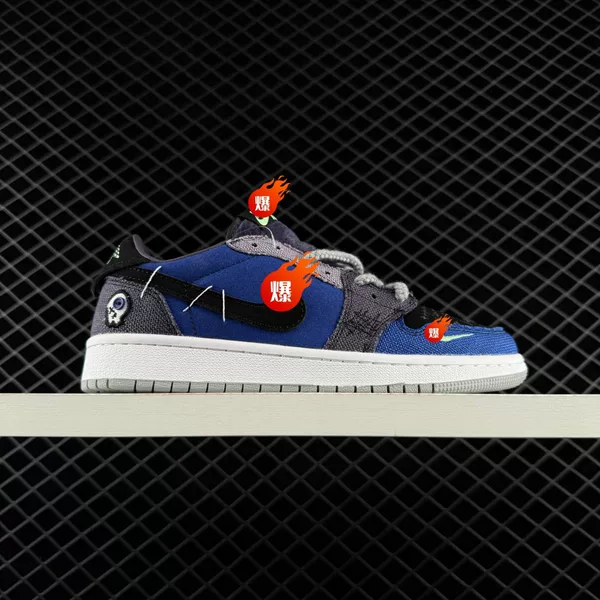Joe 1Air Aj 1 Low Low-Top Retro Cultural Patchwork Men's and Women's Trendy Casual Sports Basketball Sneakers