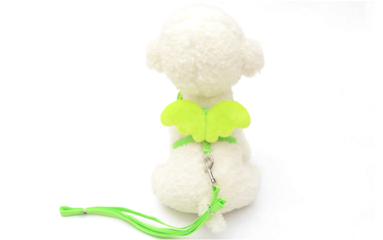 Gato mascota cuerda de tracción Ángel alas de pecho Correa gatito tracción cuerda pecho Correa en forma de I gato tracción