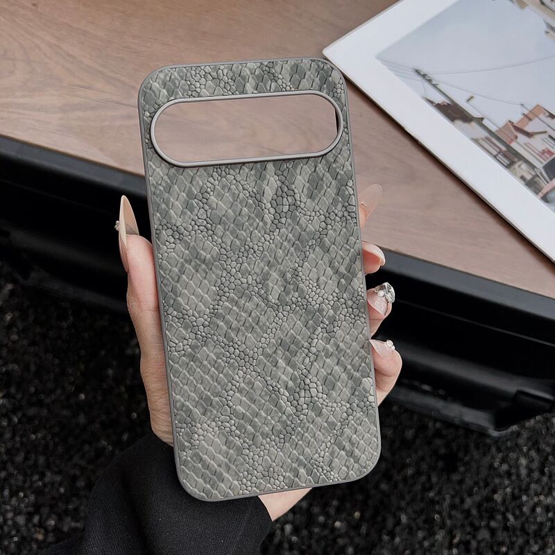 新款适用谷歌Pixel 10Pro蛇皮纹手机壳pixel9A金属按键防摔保护套|undefined