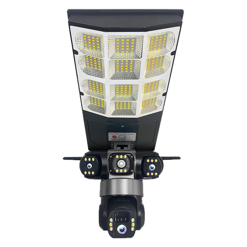 Luz de control remoto de patio exterior tres cámaras solares V380 sin electricidad sin monitor inteligente de red al por mayor