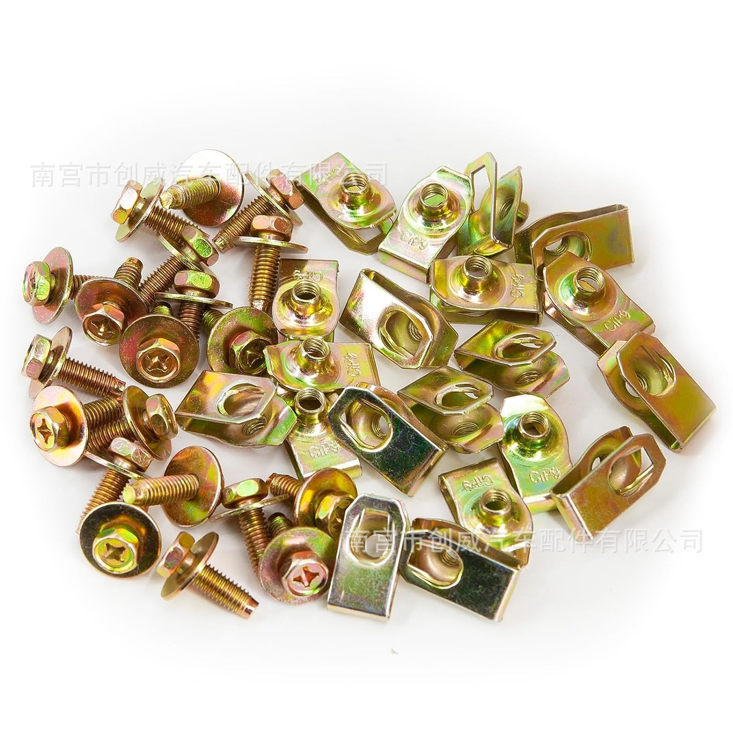 20pcs-(10 나사 10U 클램프) 112g