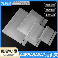 A4B5A5A6磨砂半透明活页打孔手账本PP外壳试卷收纳文件夹现货批发