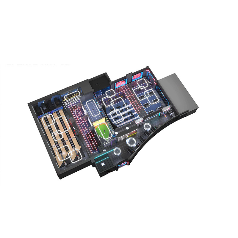 Simulación de movimiento digital sala de experiencia interior planificación de entrenamiento físico equipo de entretenimiento equipo comercial a gran escala