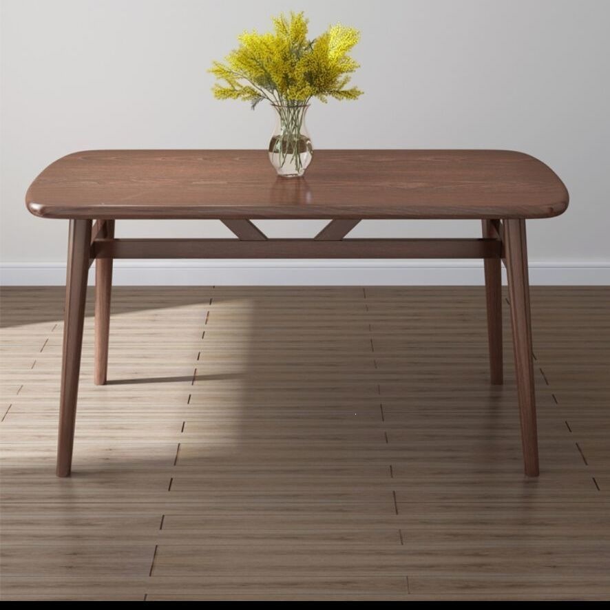 Walnut color single table length 100 width 60 height 75