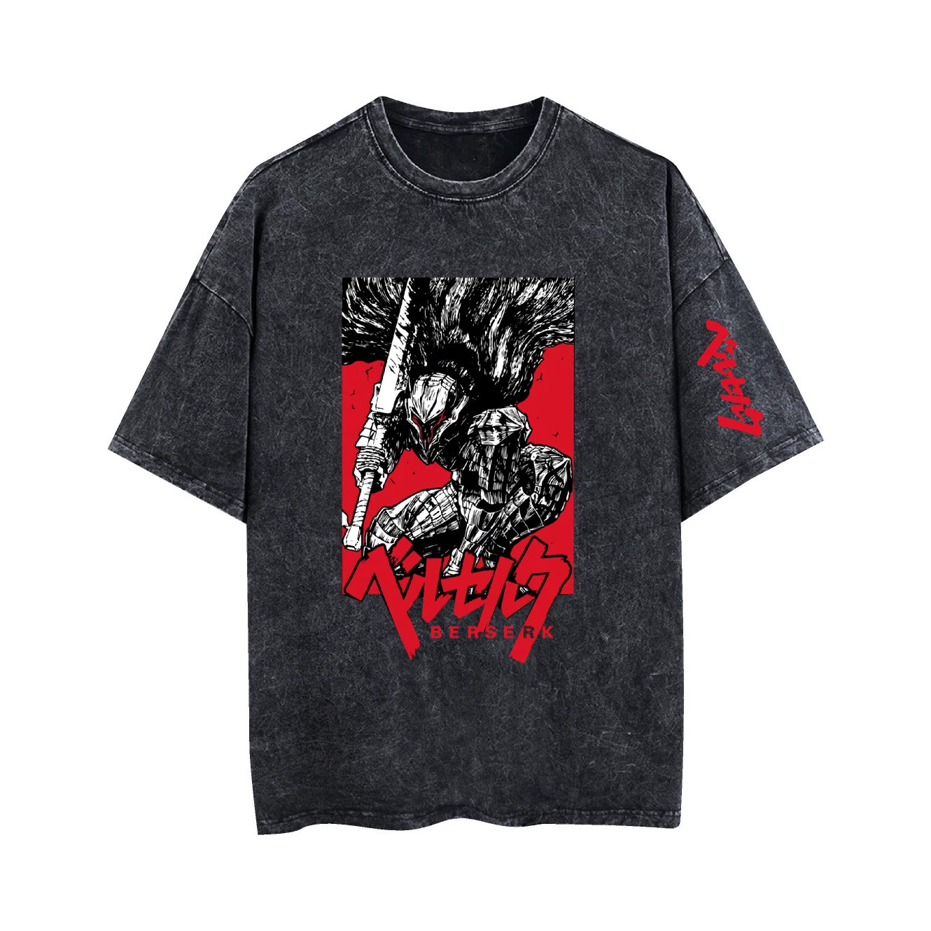 Berserk из чистого хлопка, повседневная свободная футболка с короткими рукавами, Amazon AliExpress, горячая распродажа