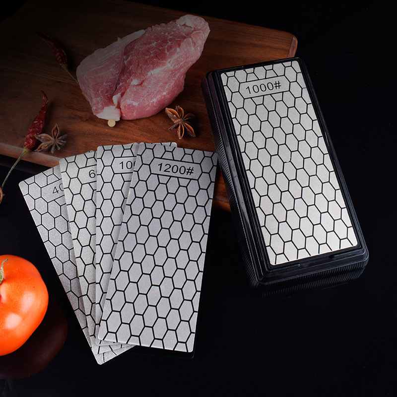 卸売両面エメリー包丁研ぎ家庭用キッチン包丁クイック研ぎ棒ハニカム型研ぎ石|undefined
