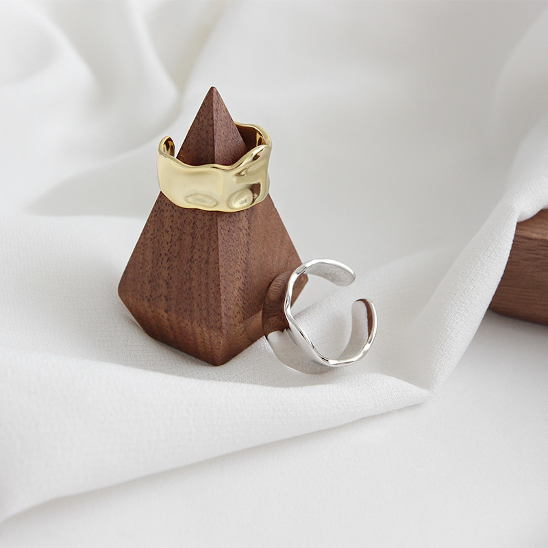 European and American fashion ring new irregular concave open ringpicture24