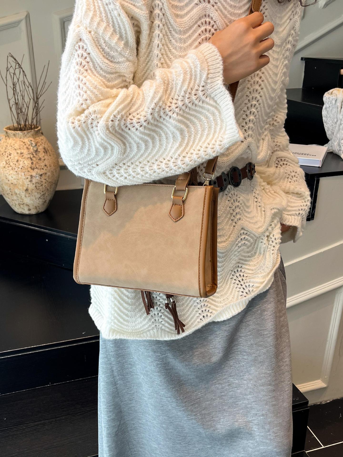 Bolso de mano más vendido transfronterizo para mujeres 2025, nuevo color de contraste, bolso de hombro casual de textura, bolso de moda