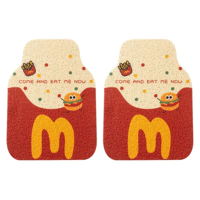 Avtomobil döşəmə paspasları: for Main Driver, Single Piece - french-fries-bread-silk-loop-foot-pad-rear-2-4562cm-front-4945cm-rear