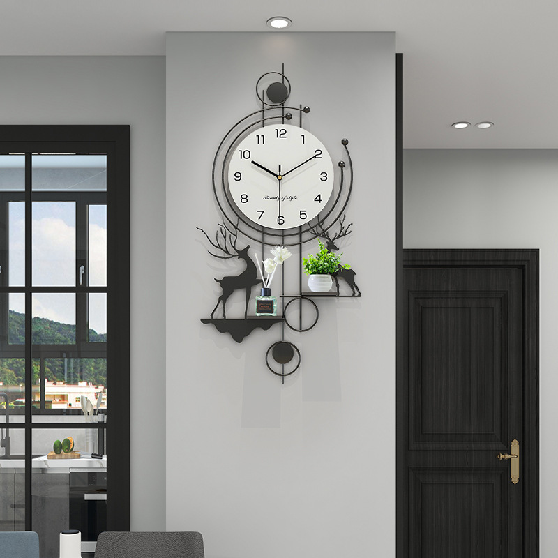 Fashion Nordic Watch Living Room Modern Simple Home Decorative Clock Wall Internet Red Creative Restaurant Wall Clock Wholesale