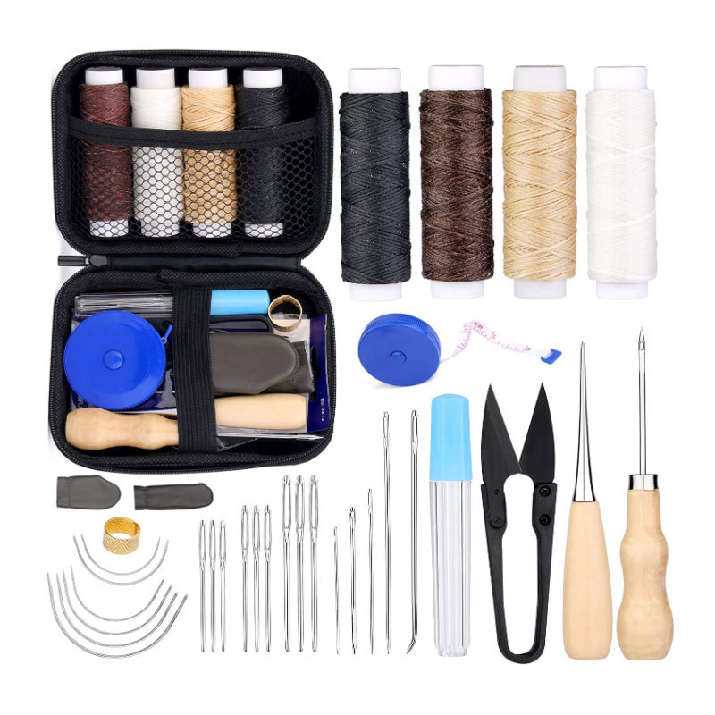 33 Unids mano costura traje de cuero herramientas de bricolaje herramientas de producción de cuero hecho a mano herramientas de costura herramientas de cuero traje