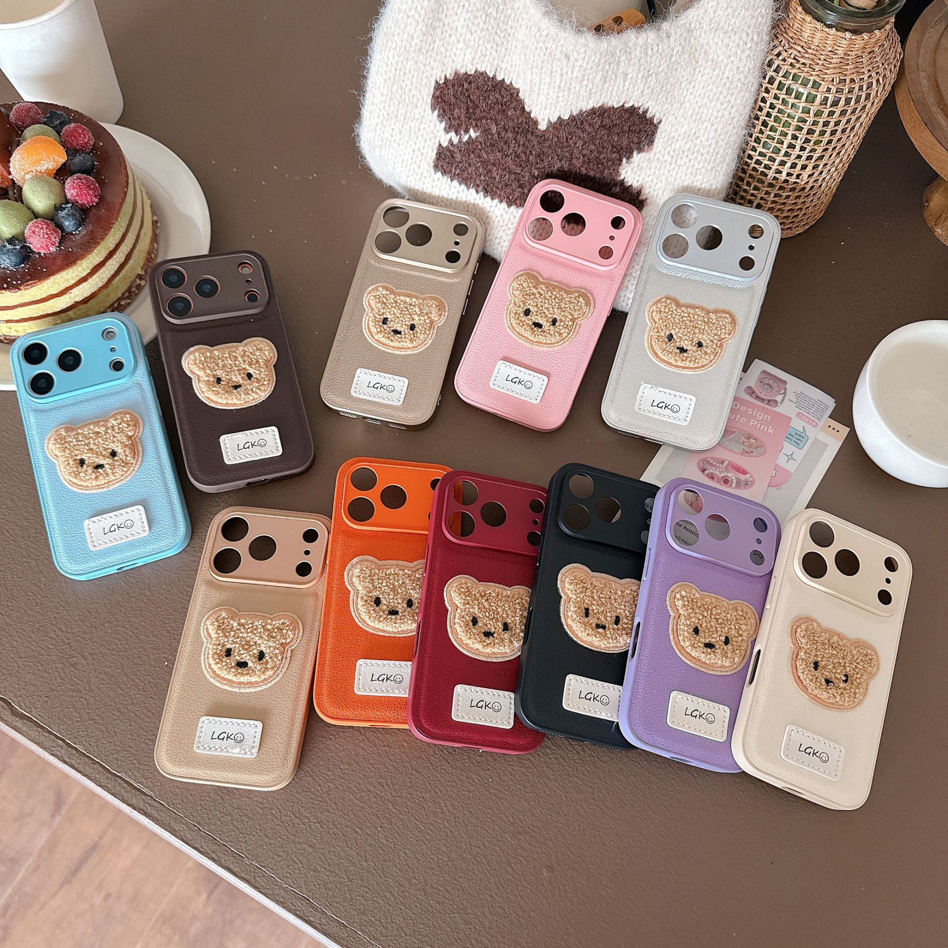 Nuevo iPhone17ProMax caso de teléfono celular, accesorios de piel de oso, caso de protección contra caídas, Apple 17 al por mayor image 3