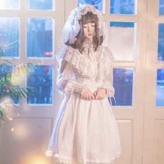 オリジナルデザインのエドワード襟春夏lolita宮廷レトロで痩せた気質の優雅な茶花女長袖シャツ