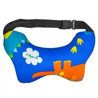 Children's Car Headrest Cartoon Headrest - dual-purpose-car-and-stroller-blue-dinosaur