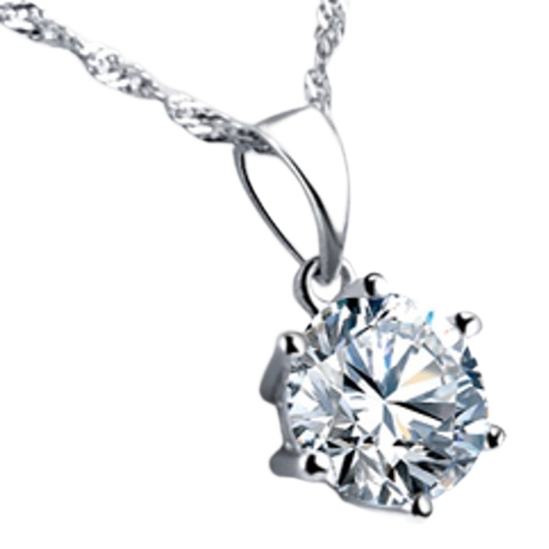 Six Claw Single Diamond Pendant Simple Necklace South Korea Jewelry Batch Hair Ornaments Large Diamond Pendant Taobao Hot Sale