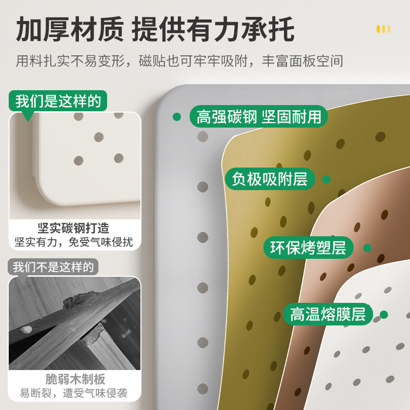 Escritorio, agujero, tablero, estante, tablero de exhibición de pared, estante de almacenamiento sin perforación de metal, estante para colgar en la pared