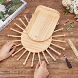 木制领带架壁挂式皮带收纳架旋转式围巾挂架钥匙架展示架