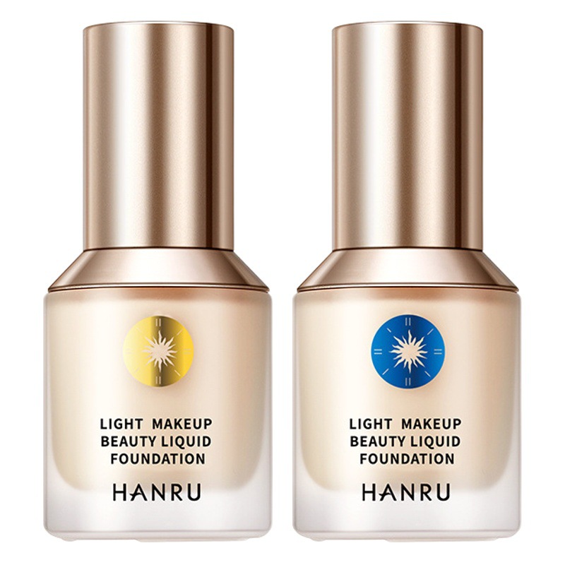 Base de maquillaje líquida Xierui Hanru, corrector de larga duración, base natural a prueba de agua para piel grasa, fábrica mayorista.