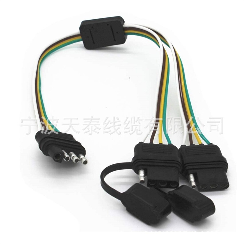 4-Way Y-Type Splitter Plug Plug-And-Play Adapter Extension Cable Harness Plug 4-Pin Connector