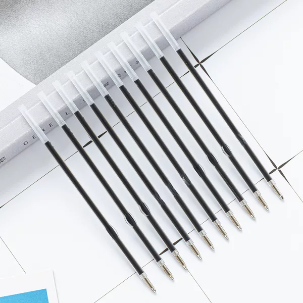 Plastic Maggi Pen Refill Wholesale Office Writing Smooth 1.0mm Bullet Tip Plastic Ballpoint Pen Refill