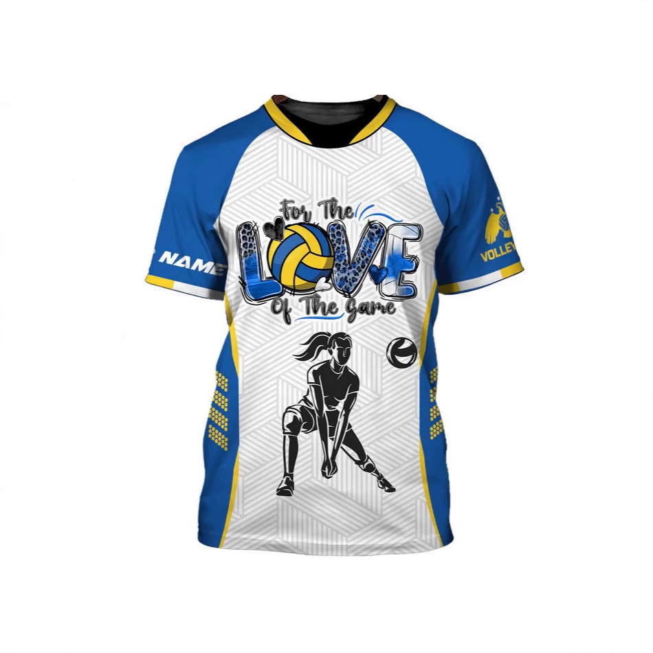 (Cross-border trading), summer sports comfortable breathable football uniform with a round collar, 3D digital printing service, with short sleeve