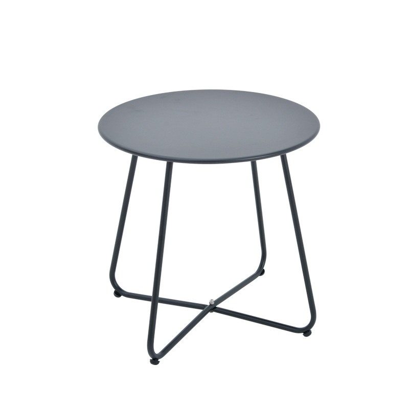 Nórdico portátil pequeña mesa redonda de hierro balcón mesa de café moderno simple sala de estar sofá cama lado Mini Mesa de té