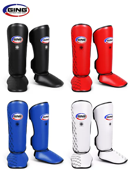 Professional Fighting Leg Guards for Adults and Children, Boxing Leg Guards with Foot Back Protection, Muay Thai Combat Shin Guards, Thick Protective Gear