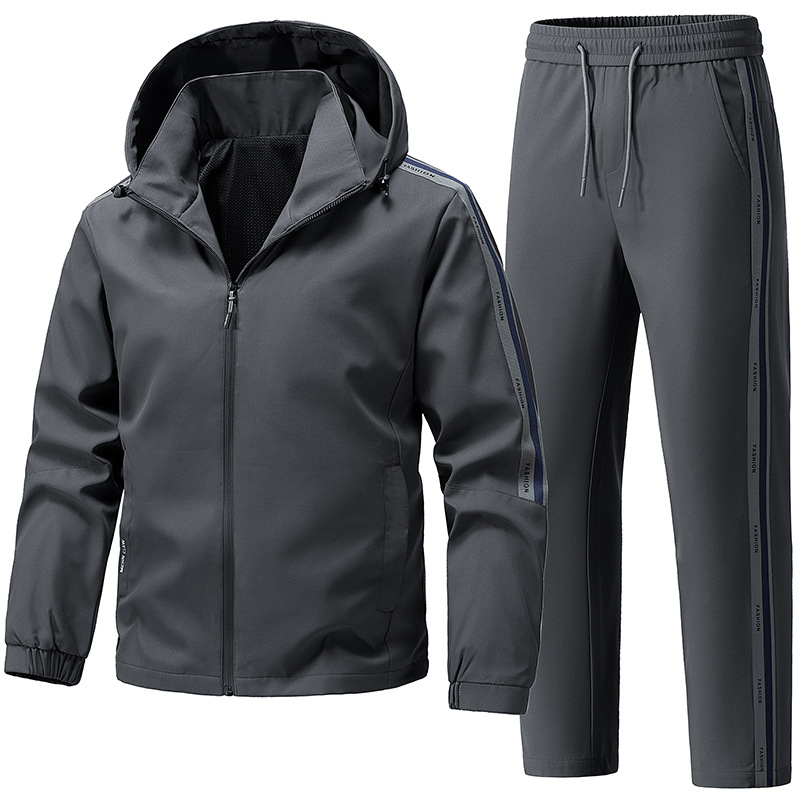 Primavera y otoño nuevo hombre traje deportivo casual cardigan transpirable abrigo pantalones casuales de dos piezas estilo coreano image 4