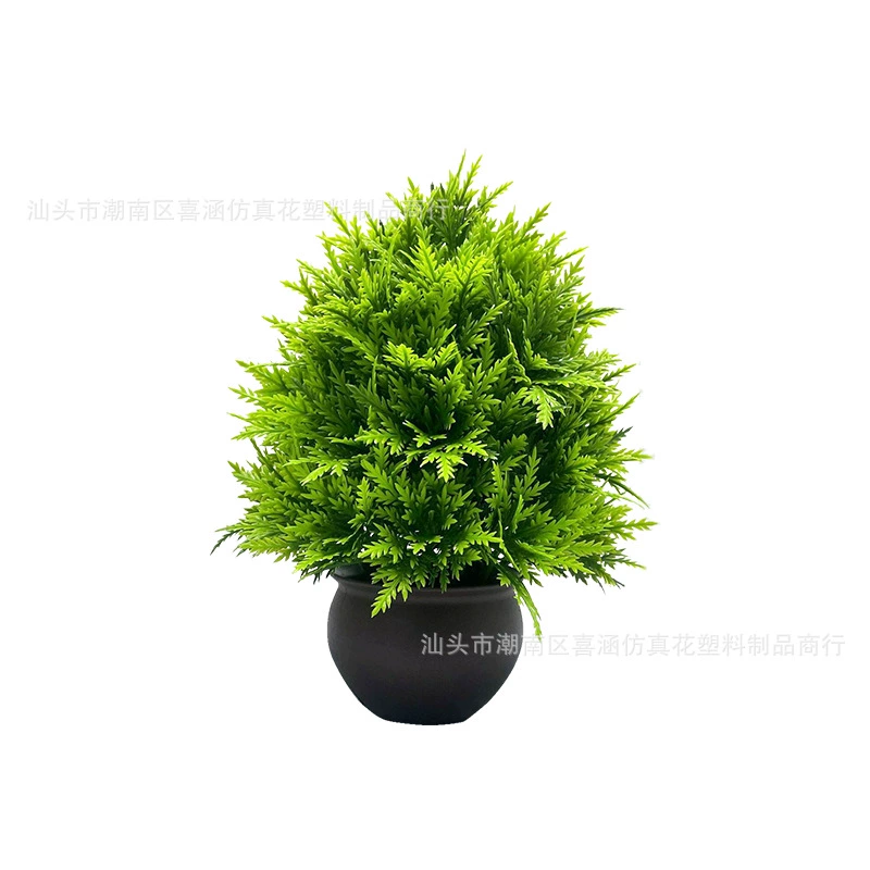 Cross-border hot selling green plants simulated potted plants small trees indoor bonsai living room desktop balcony decoration bonsai ornament