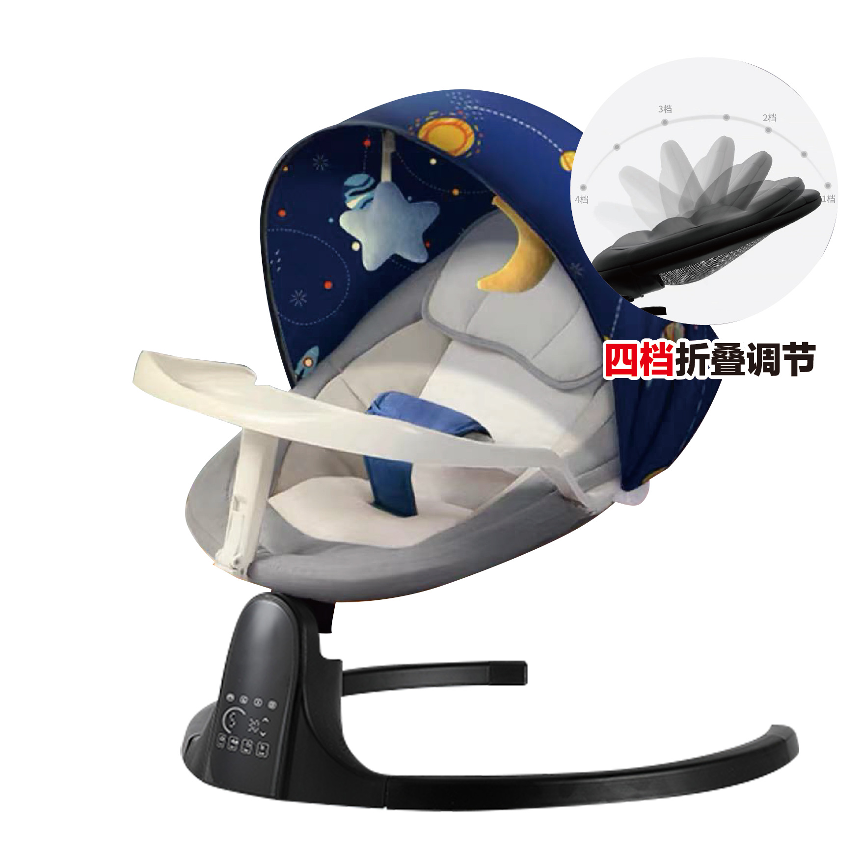 Multifuncional bebé mecedora eléctrica mecedora cama calmante silla coaxial bebé dormir mecedora eléctrica bebé cuna inteligente mecedora image 10
