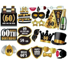 Photo props Creative birthday party decoration supplies 30 40 50 years old funny props set