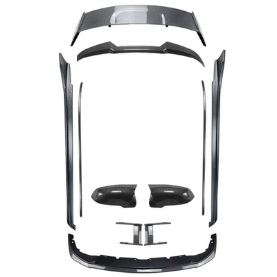 Applicable to 2019-2024 Bmw 1 Big Surrounded - segmented-front-lip-body-parts-carbon-fiber-pattern-2019-2024