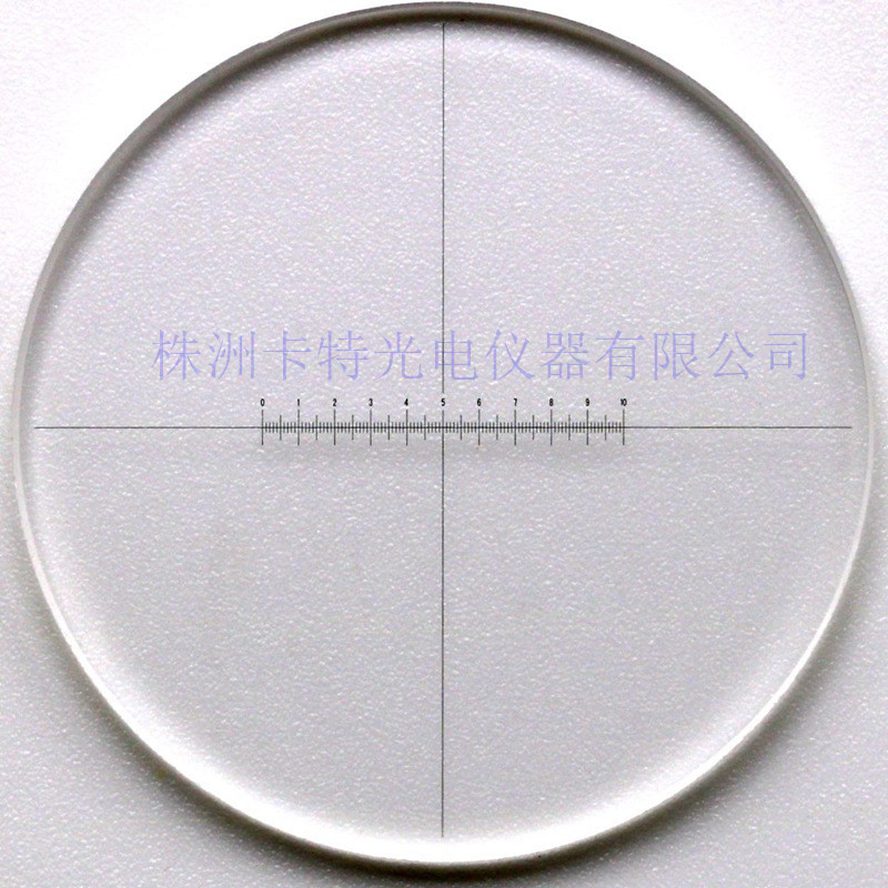显微镜目镜物镜测微尺十字刻度分划板 0.1mm