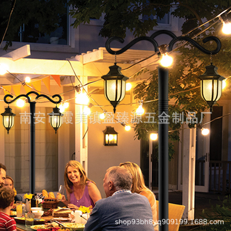 String Light Pole Fiesta String Light Bracket Decoración de patio soporte camping G40 String Light Bracket Pole móvil