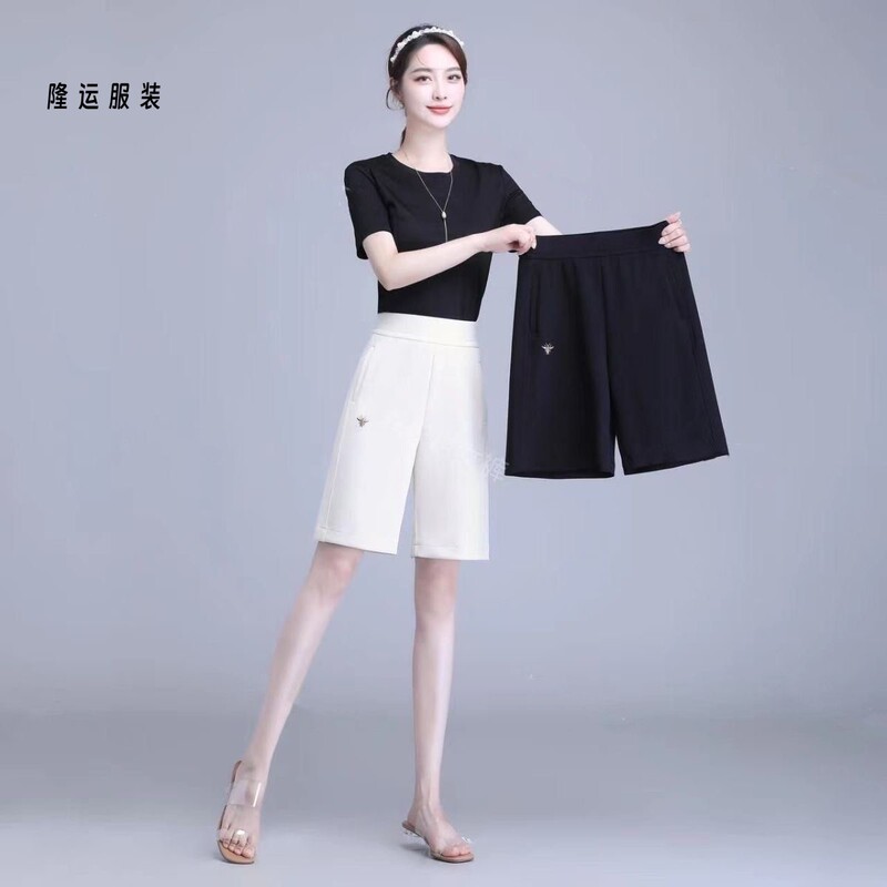 Women's Summer Thin High-Waisted Shorts, Breathable, Sweat-Absorbent, Slimming, Simple, Versatile, Solid Color Shorts