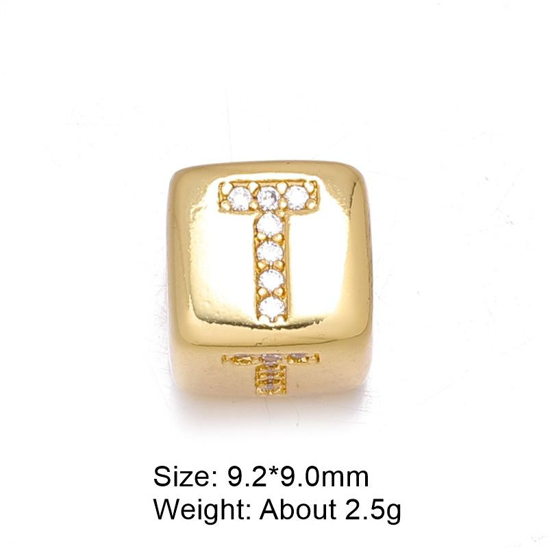 3g Weight Beads Jewelry Making Type DIY Ornament Accessories Classification 1 Piece Quantity Copper Material Letter Pattern All Seasons Season Polished Finish Plating Design Simple Style Style 1 Piece Copper Letter Polished DIY Ornament Accessories Beads 20