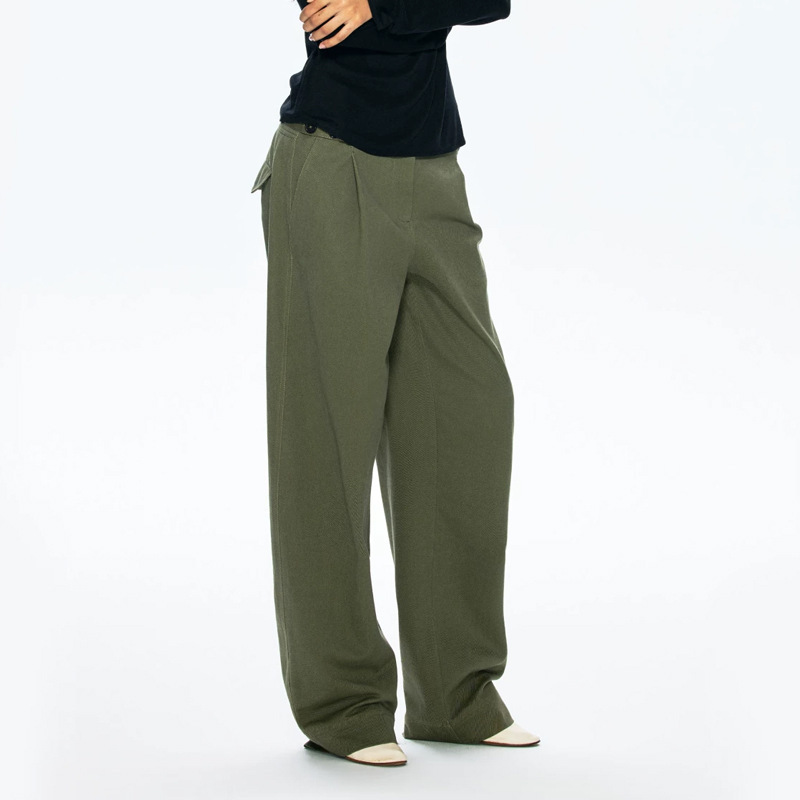 RAREL Adjustable Button Tapered Casual Cargo Pants Black/Khaki Green Casual Pants Japanese Washed Wide-Leg RAREL Adjustable Button Tapered Casual Cargo Pants Black/Khaki Green Casual Pants Japanese Washed Wide-Leg