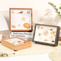 中空立體相框擺家居飾品客廳桌面擺台手工禮物diy貝殼海螺裝飾框