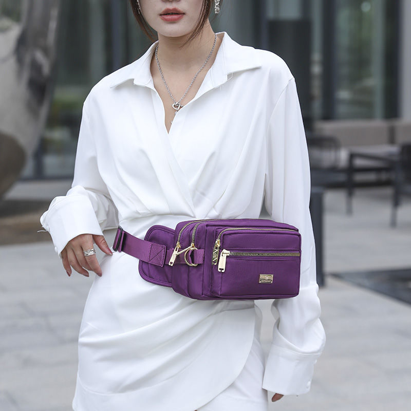 Riñonera de gran capacidad para mujeres y hombres, tela Oxford impermeable, cajero comercial, cambio multicapa, teléfono móvil, bolsa de pecho para deportes al aire libre