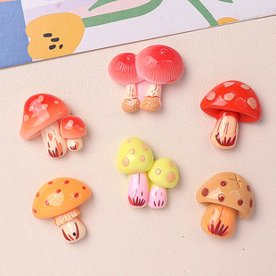 Cartoon Bright Poison Mushroom DIY Resin Accessories Accessories Handmade Hairpin Mobile Phone Shell Water Cup Headwear Wholesale