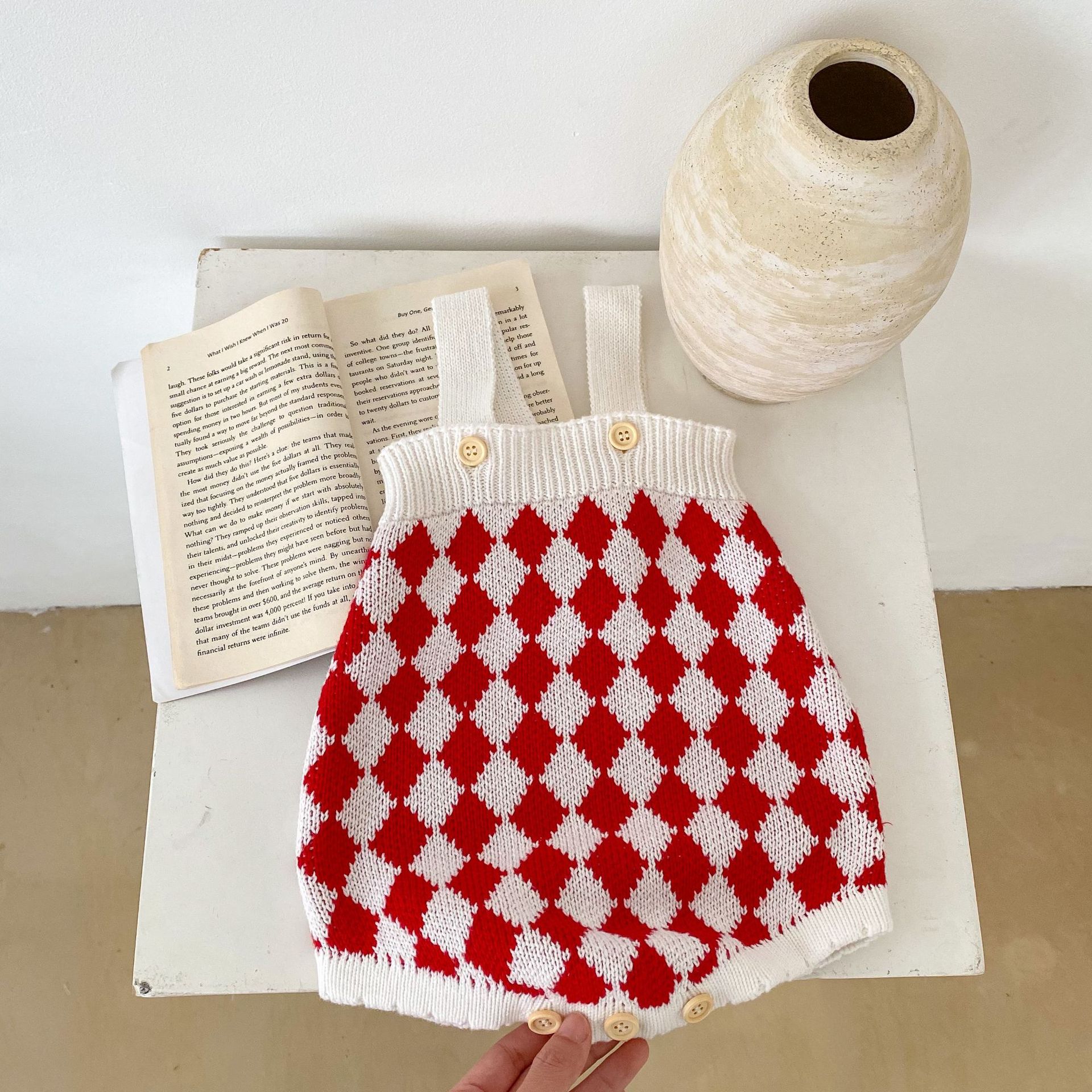 Vêtements de printemps 2024 pour bébé, enfant, fille, bébé, pull en fil de coton tricoté Lingge veste + vêtements à bretelles ensemble 2 pièces_voghion.com
