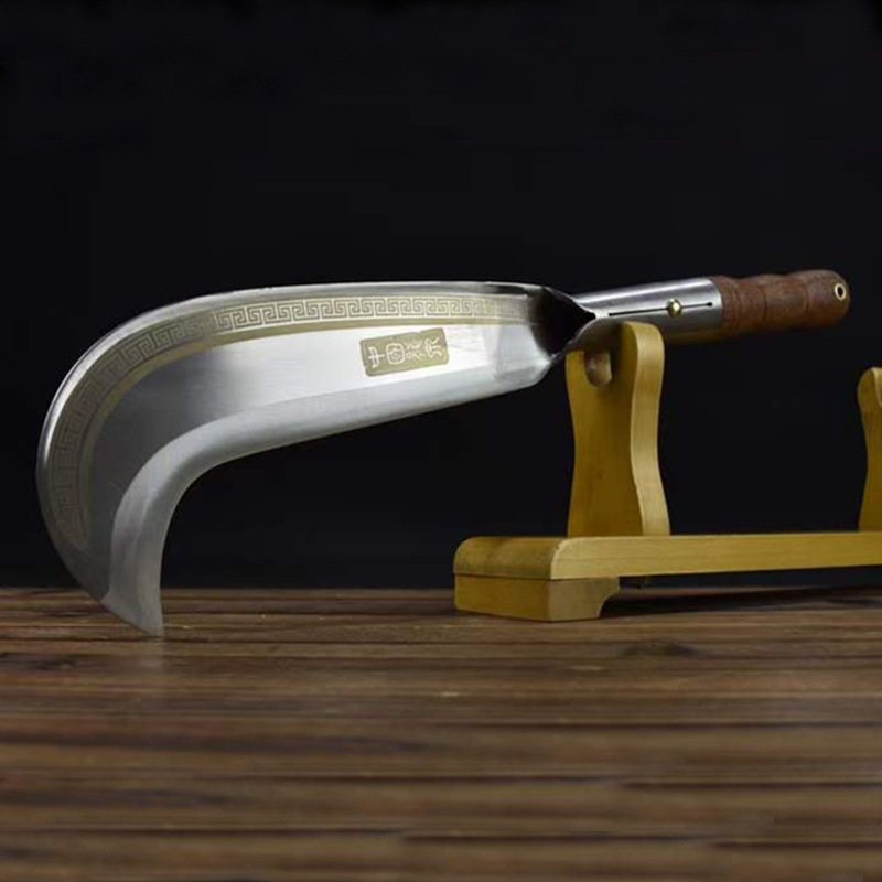 龙泉侠客堂柴刀老款长柄镰刀弯头户外刀割草砍柴高碳钢锋利易磨