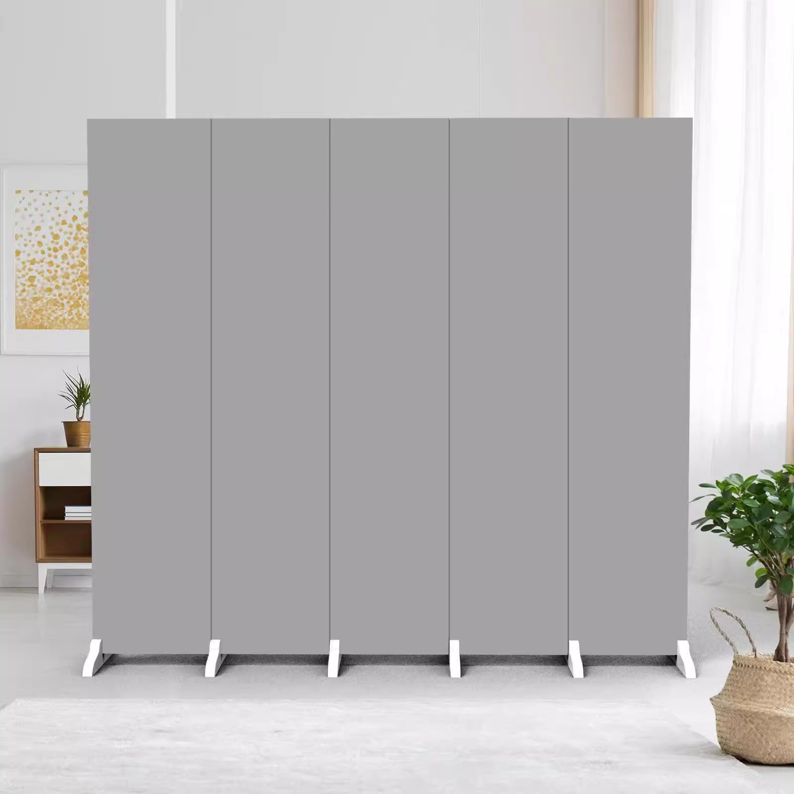 Custom Grey Screen Partition Living Room Wall Modern Office Logo Simple Shade Home Folding Mobile Folding Screen