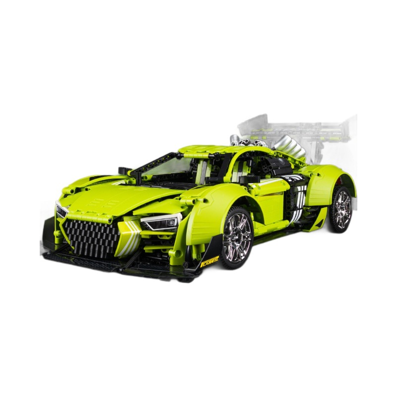 Bloques de Construcción de Partículas Pequeñas K Box 10516, Coche Deportivo para Adultos, Ensamblaje de Alta Dificultad, Enlace Mecánico, Modelo de Juguete R8 Modificado image 6