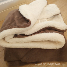 小毛毯沙发盖毯羊羔绒双层加厚珊瑚绒午睡办公室午休空调儿童毯子