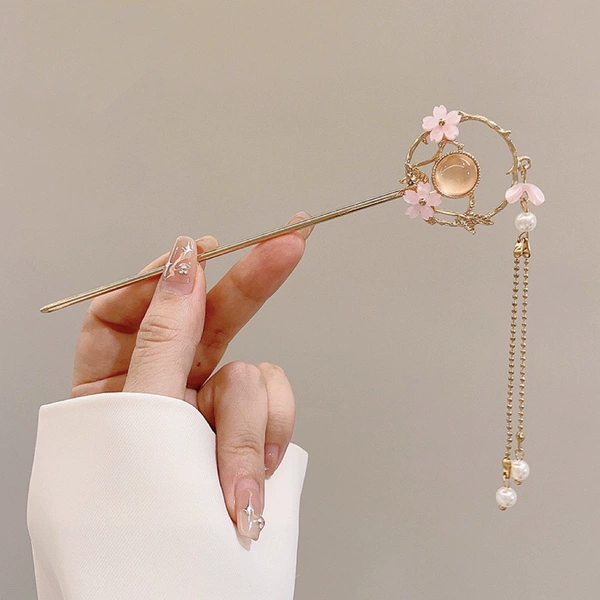 8# hairpin-pink wreath