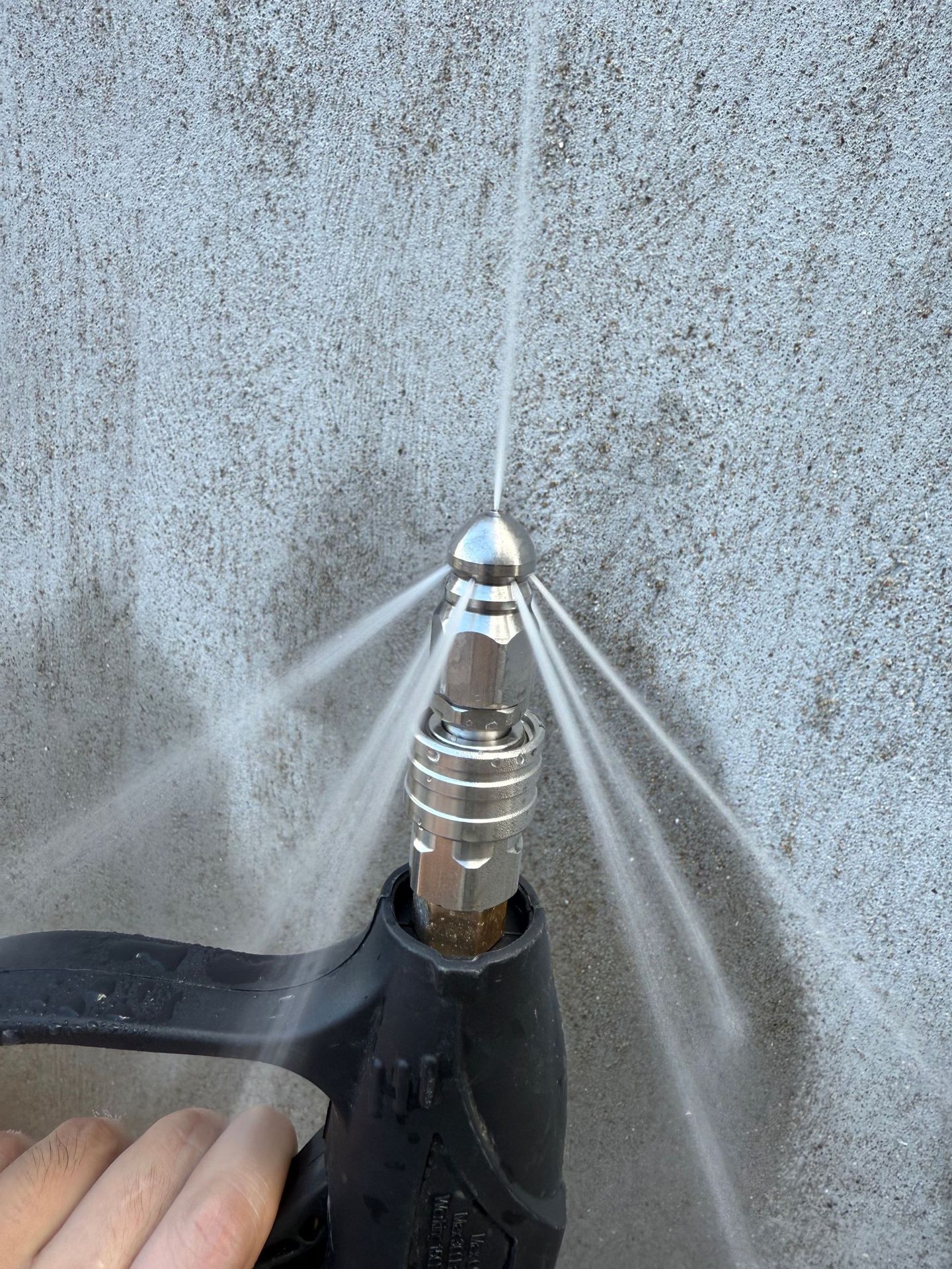 Sewer Pipe Unblocking Stainless Steel High-Pressure Nozzle 1/4 Quick Plug Front One Rear Six Water Mouse Head 5000Psi
